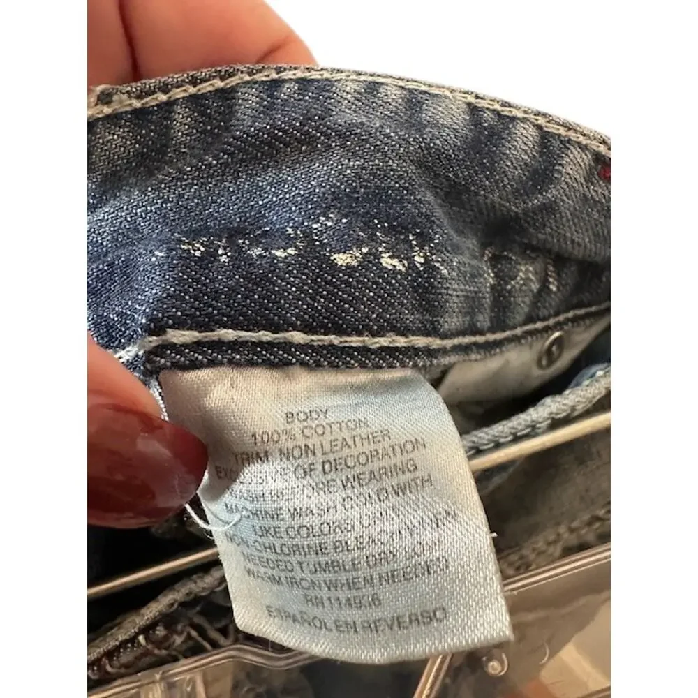 INC Blue Cotton Straight Relaxed Fit Classic Denim Jeans Men Sz 34/32